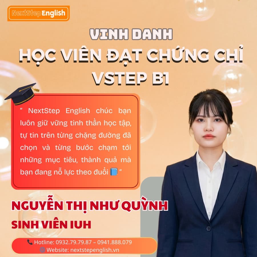Học viên 4 đã đạt chứng chỉ tại NextStep English Center