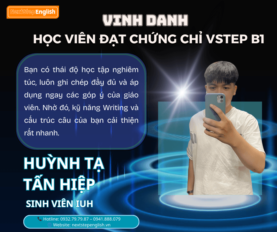 Học viên 7 đã đạt chứng chỉ tại NextStep English Center