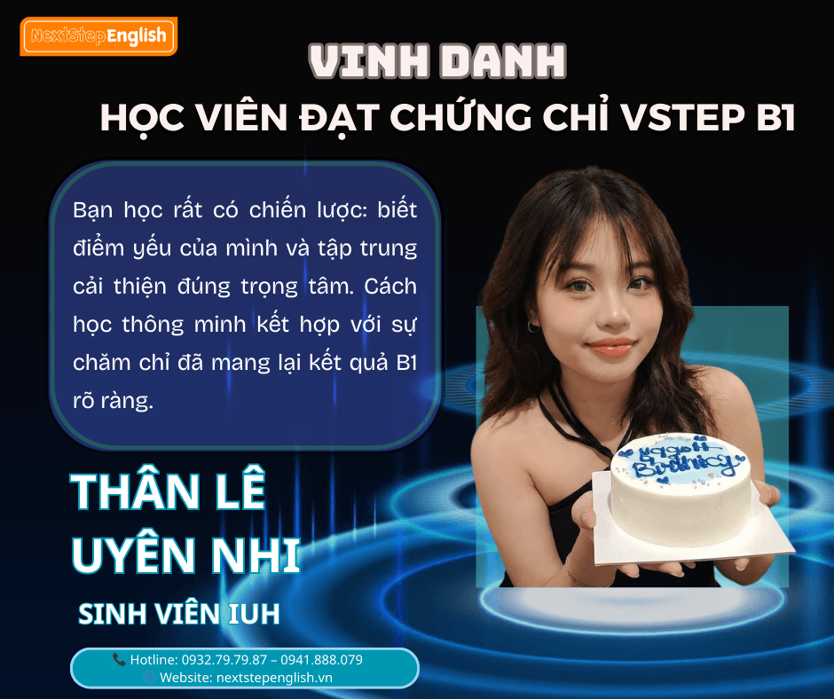 Học viên 4 đã đạt chứng chỉ tại NextStep English Center
