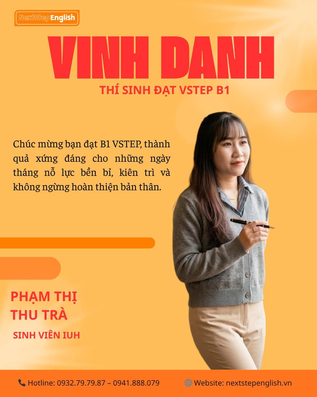 Học viên 6 đã đạt chứng chỉ tại NextStep English Center