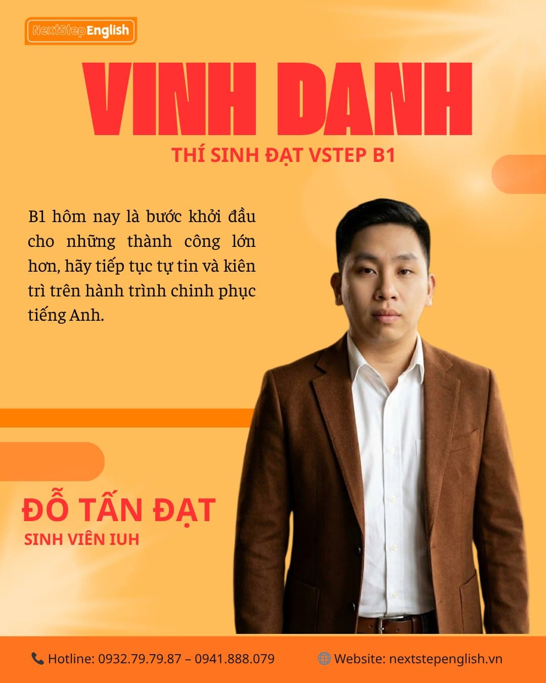 Học viên 2 đã đạt chứng chỉ tại NextStep English Center